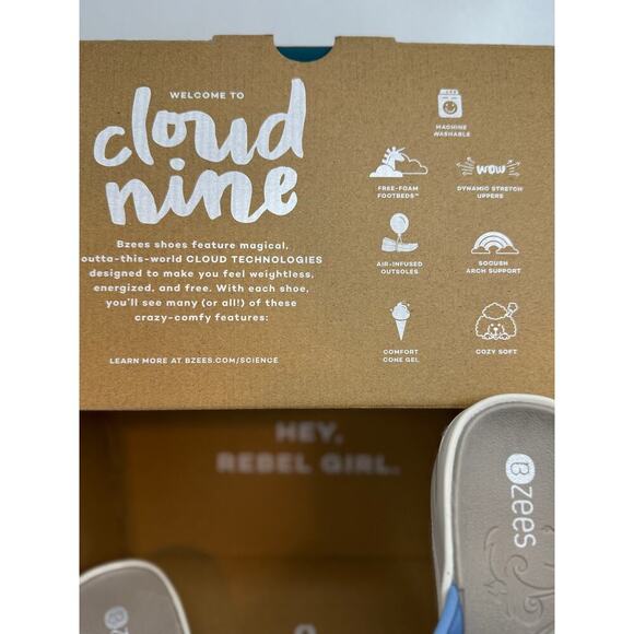 Bzees Smile II Slip-On Sandals Women’s 7.5M Wavy Blue/Beige Knit Comfort Shoes - Picture 10 of 10